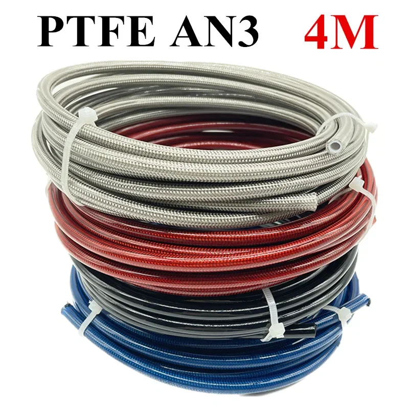 Brake Line Motorcycle - 4M AN3 Motorfiets Gevlochten RVS Nylon