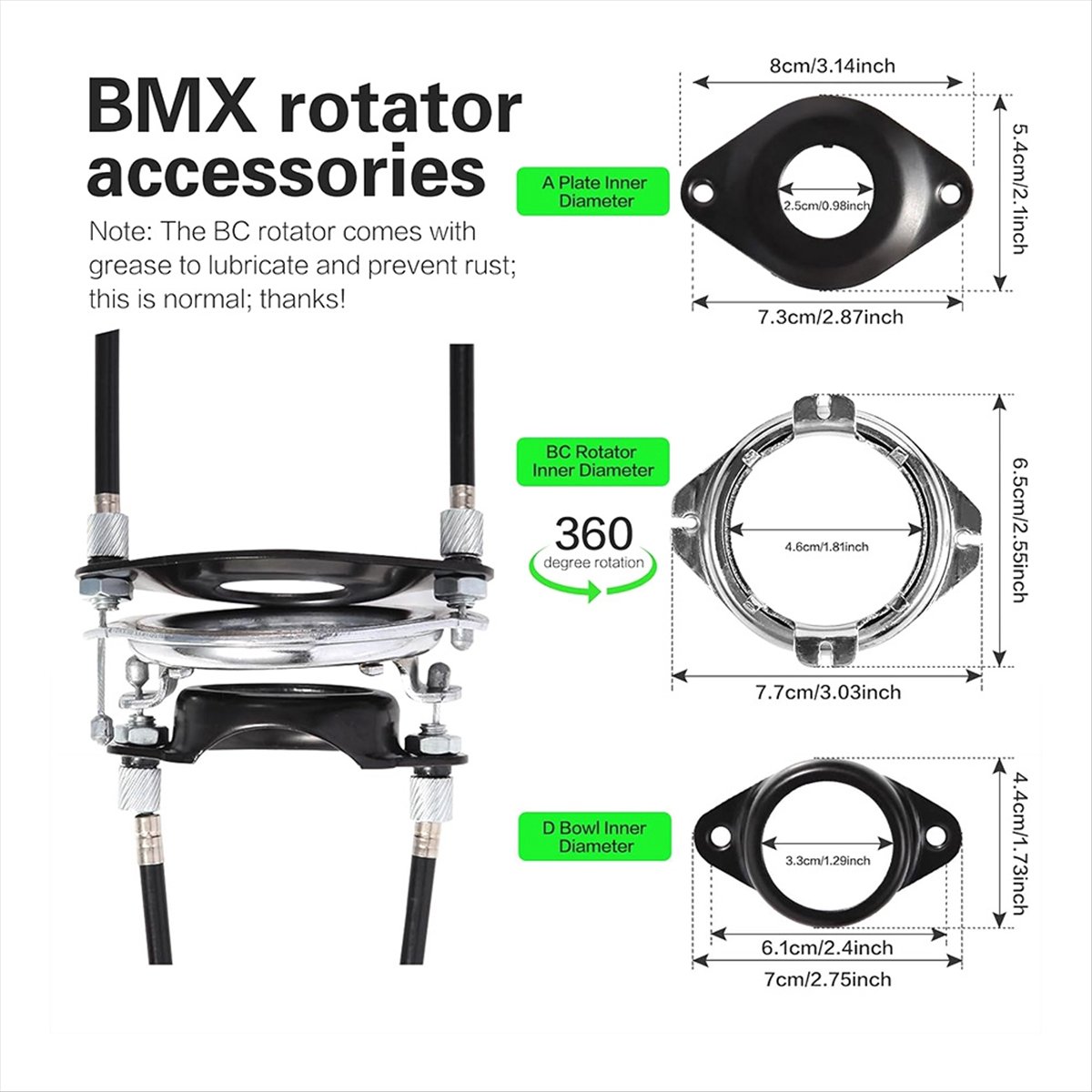 Brake Rotor - A61P Bike Gyro Remkabels Voor +